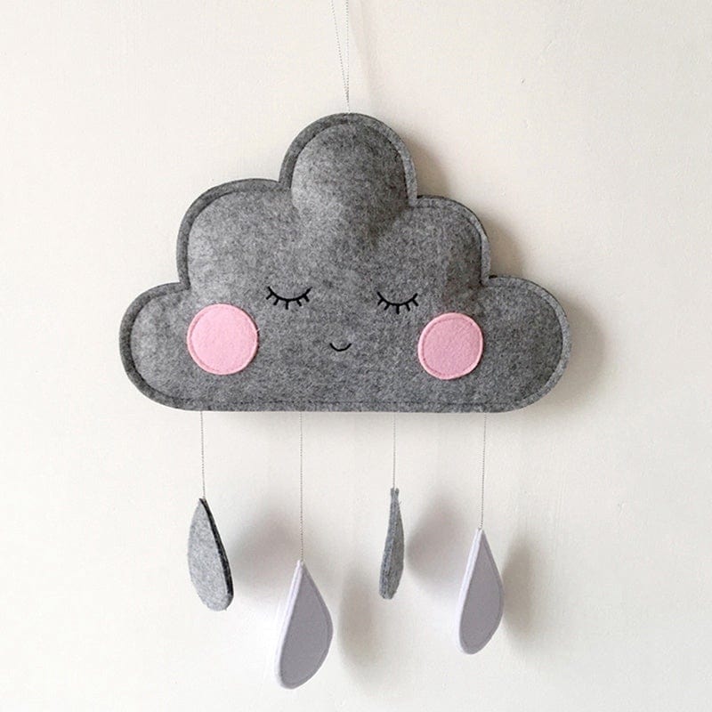 Clouds Felt Raindrops Pendant Children's Room Decoration