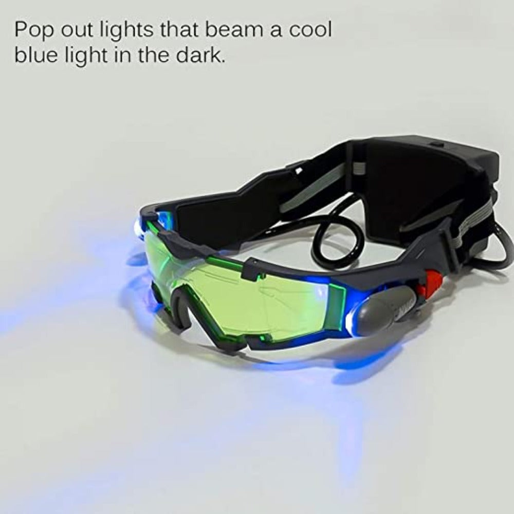 Adjustable Night Vision Goggles for Kids with Flip-Out Lights